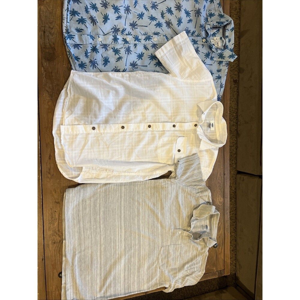Old navy Boys Size 14-16 XL Short Sleeve Polo And Button Down Tops Cruise Beach